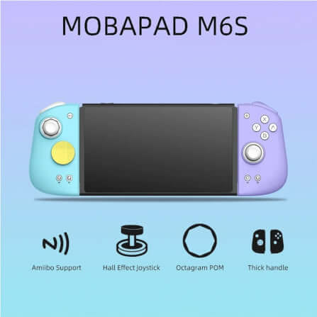 จอยเกมไร้สาย Mobapad Gemini M6S สีพาสเทล ม่วง/ฟ้า_4